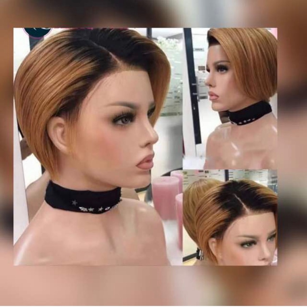 Human short hair for woman